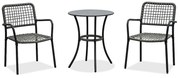 Autronic Kerti szett 1+2, fém, polirattan, szürke,AZ-L1103 GREY