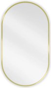 Mexen Loft ovális fürdőszobai tükör 80 x 45 cm, arany keret - 9851-080-045-000-50