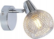 Reality Loretto Fali Lámpa, Króm Fém, 1xE14 40W, Ipari Stílusú, IP20