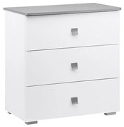 Szekrény PABIS 87x83 cm fehér/szürke