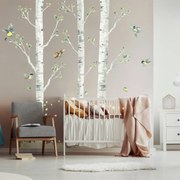 INSPIO Nyírfa madarakkal - Matrica falra