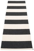 Fekete-fehér kültéri-beltéri futószőnyeg 70x225 cm Bob Black Vanilla – Pappelina