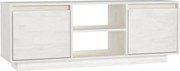 vidaXL fehér tömör fenyőfa TV-szekrény 110 x 30 x 40 cm