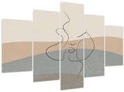 Kép - Line art csók (150x105 cm)