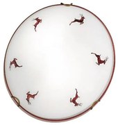 Kolarz 731.11.4.103-Mennyezeti lámpa NONNA 1xE27/60W/230V pr.30cm szarvas piros