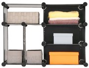 DIVERO® Fiókos állvány 57 x 71 cm fekete