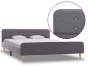 vidaXL világosszürke szövetkárpitozású ágykeret 160x200 cm