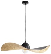 Csillár zsinóron KAPELLO 1xE27/60W/230V átm. 76 cm fekete/arany