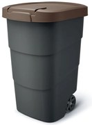 Prosperplast Wheeler 90 l szemetes kuka antracit barna fedéllel