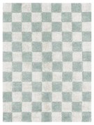 Világoskék-krémszínű mosható kézi szövésű pamut szőnyeg 120x160 cm Kitchen Tiles Blue Sage – Lorena Canals