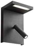 Redo 01-1500 - LED Fali spotlámpa AGOS LED/6W/230V +LED/3,2W USB fekete