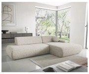 PRATO jobb oldali, L alakú, kihúzható ülőgarnitúra tárolóval, bézs