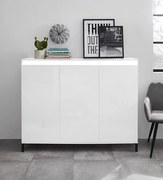 Genua 3 ajtós komód fehér 138 x 110 cm