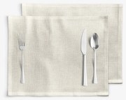 Goldea pamut reggeliző alátét - világos vászonszövésű - 2db 30 x 40 cm