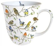 Tavaszi madaras porcelánbögre Birds Meeting 400ml