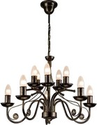 Csillár láncon DONATO 10xE14/40W/230V