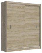 SAPHIRA tolóajtós szekrény 203x215 cm, sonoma tölgy
