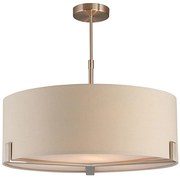 Endon 95834 - Csillár rúdon HAYFIELD 3xE27/40W/230V matt króm/bézs