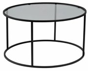 Aurum Black dohányzóasztal sötét üveggel, 80 cm