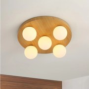 BRILAGI - LUND WOOD mennyezeti lámpatest 5xG9/9W/230V, átm. 40 cm, fa