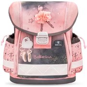 Iskolatáska, fémcsat, BELMIL Classy Ballerina, fekete-rózsaszín, balerina (BL40313AG30L)