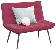 vidaXL bordó bársonypad 110 x 74 x 84 cm