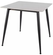 Étkezőasztal RION 80x80 cm kerámia lappal, fehér márvány