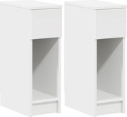 vidaXL éjjeliszekrények fiókos 2 db fehér 20 x 36 x 60 cm