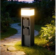 Brilagi -Kültéri lámpa 2 db SCHUKO aljzattal PILLAR 1xG9/11W/230V IP44 antracit