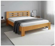 Angela tömör fa franciaágy 180x200 cm világos dió