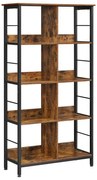 NAVARO könyvszekrény barna/fekete