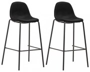 2 db fekete szövet bárszék