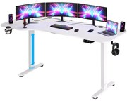 Deuba Állítható magasságú irodai íróasztal 160x75x118 cm - fehér