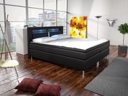 Boxspring Franciaágy 180 cm Maryjane I (fekete) (matracokkal). 611037