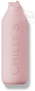 Chilly's Bottles termosz üveg - lágy rózsaszín 1000 ml, Series 2 Flip edition