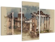 Kép - Forum Romanum, Róma, Olaszország (90x60 cm)