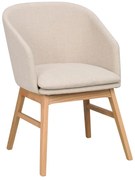Bézs kárpitozott étkezőfotel szett 2 db-os Windham – Rowico
