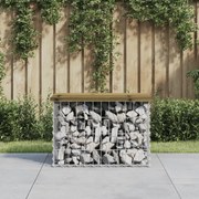 impregnált fenyőfa gabion kerti pad 63 x 44 x 42 cm