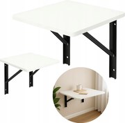 Fali Asztal Összecsukható Fehér Íróasztal 50x50x1,8 cm Laminált Polc Négyzet