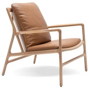 Barna-natúr színű bőr fotel Dedo – Gazzda