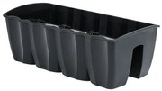 Balkonláda korlátra, sötétszürke, 18 l, 18 l