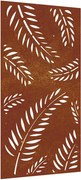 vidaXL levélmintás corten acél kerti faldísz 105 x 55 cm
