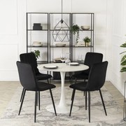 Fehér Márványhatású Kerek Étkezőasztal. SANDER 90 cm