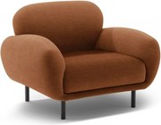 Terrakotta színű buklé fotel Poppy – Micadoni