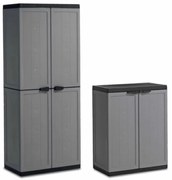 KIS JOLLY magas + alacsony szürke szekrénysor szett