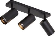 Modern mennyezeti lámpa fekete 3-lámpás GU10 70mm - Jeana Luxe