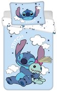 Disney Lilo és Stitch, A csillagkutya Clouds gyerek, ovis ágyneműhuzat 100×135 cm, 40×60 cm