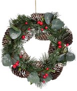 Milano karácsonyi díszkoszorú, 28 cm