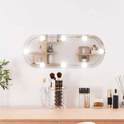 ovális üveg falitükör LED fényekkel 20 x 50 cm