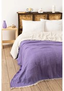 Lila muszlin ágytakaró franciaágyra 230x250 cm – Mijolnir